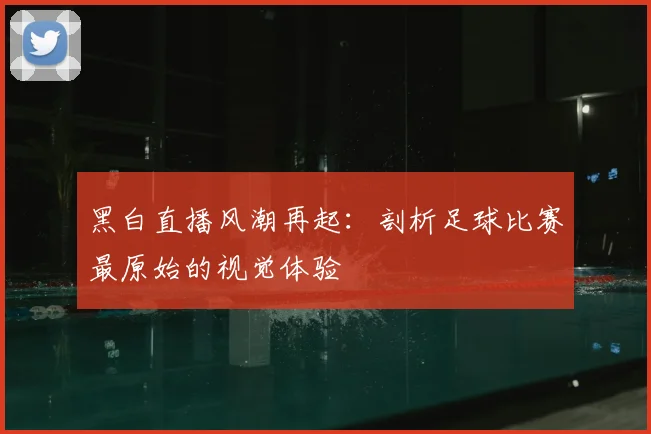 黑白直播风潮再起:剖析足球比赛最原始的视觉体验